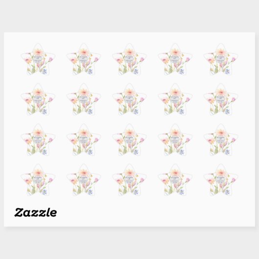 watercolor flower editable ster sticker (Vel)