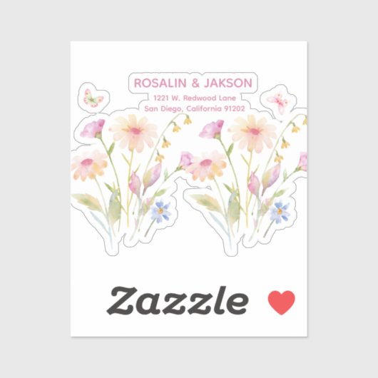 watercolor flower editable sticker (Vel)
