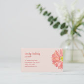 Watercolor Flower Pink Visitekaartje (Staand voorkant)