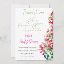 Watercolor Flower Pot Bridal Shower Garden Party