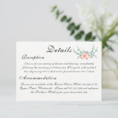Watercolor Flower Wedding Informatiekaartje (Staand voorkant)
