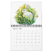 Watercolor flowers and animals Calendar Kalender (Feb 2026)