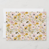 Watercolor Flowers & Bees Personalized Notitiekaartje (Achterkant)