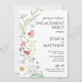 Watercolor Flowers Engagement Party (Voorkant)