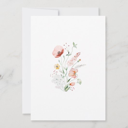 Watercolor Flowers Engagement Party (Achterkant)