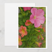 Watercolor Flowers Feestdagenkaart (Voorkant / Achterkant)