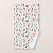 Watercolor Flowers Pattern Bad Handdoek (Handdoek)