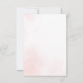 Watercolor Flowers Peach Color Boho Bridal Shower Bedankkaart (Achterkant)