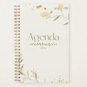 Watercolor Flowers Planner – Minimalist Design (Voorkant)
