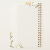 Watercolor Flowers Planner – Minimalist Design (Achterkant)