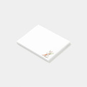Watercolor Fluffy Konijn Wortel Liefde Post-it® Notes (Schuin)