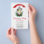 Watercolor Flyer Kerstfeest Uitnodiging (Hand)