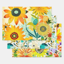 Watercolor Folk Art Bloemen Verjaardag