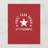 Watercolor Football Red Cheap 1st Birthday Invite (Achterkant)