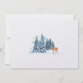 Watercolor Forest Christmas Card Kaart (Achterkant)