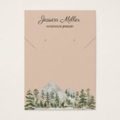 Watercolor Forest Jewelry Business Display Card Visitekaartje (Voorkant)