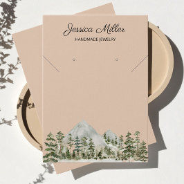 Watercolor Forest Jewelry Business Display Card Visitekaartje