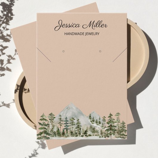 Watercolor Forest Jewelry Business Display Card Visitekaartje