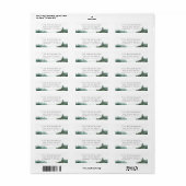 Watercolor Forest Mountain Lake  Etiket (Full Sheet)