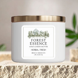 Watercolor Forest Skincare Business Product Label