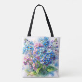 Watercolor Forget-Me-Not Flower Bunch Tote Bag (Achterkant)