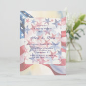 Watercolor Fourth Of July Couples Shower Kaart (Staand voorkant)