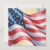Watercolor Fourth Of July Wedding Save The Date (Achterkant)
