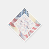 Watercolor Fourth Of July Wedding Servet (Hoek)