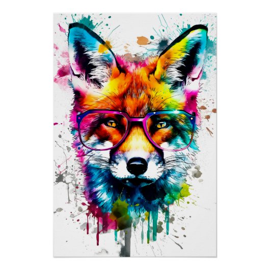 Watercolor Fox Perfect Poster (Voorkant)