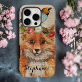 Watercolor Foxy Bloemige Vrienden Gepersonaliseerd Case-Mate iPhone Case