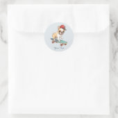 Watercolor Franse Bulldog Sticker (Tas)