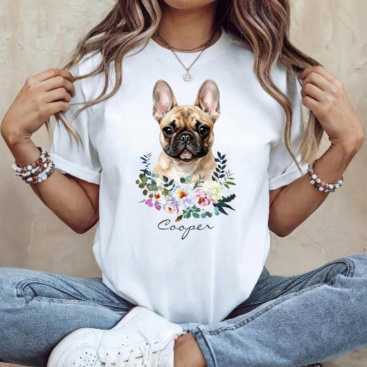 Watercolor Franse Bulldog T-shirt