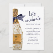 Watercolor Franse Champagne Feest Kaart (Voorkant)