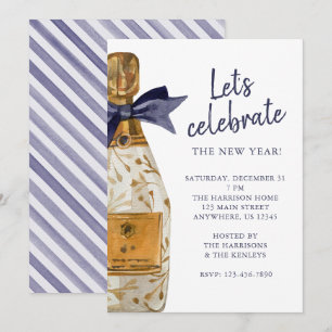 Watercolor Franse Champagne Feest Kaart