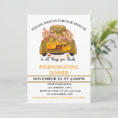 Watercolor Friendsgiving diner uitnodiging (Staand voorkant)