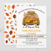 Watercolor Friendsgiving diner uitnodiging (Voorkant / Achterkant)