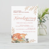 Watercolor Friendsgiving Potluck Uitnodiging (Staand voorkant)