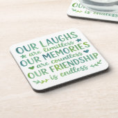 Watercolor Friendship Quote Bier Onderzetter (Linkerzijde)