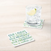 Watercolor Friendship Quote Kartonnen Onderzetters (Insitu)