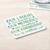 Watercolor Friendship Quote Kartonnen Onderzetters (Schuin)
