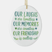 Watercolor Friendship Quote Keramisch Ornament (Rechts)