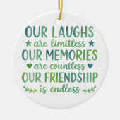 Watercolor Friendship Quote Keramisch Ornament (Voorkant)