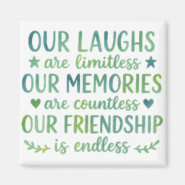 Watercolor Friendship Quote Magneet