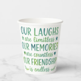 Watercolor Friendship Quote Papieren Bekers