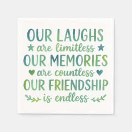 Watercolor Friendship Quote Servet
