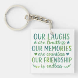 Watercolor Friendship Quote Sleutelhanger