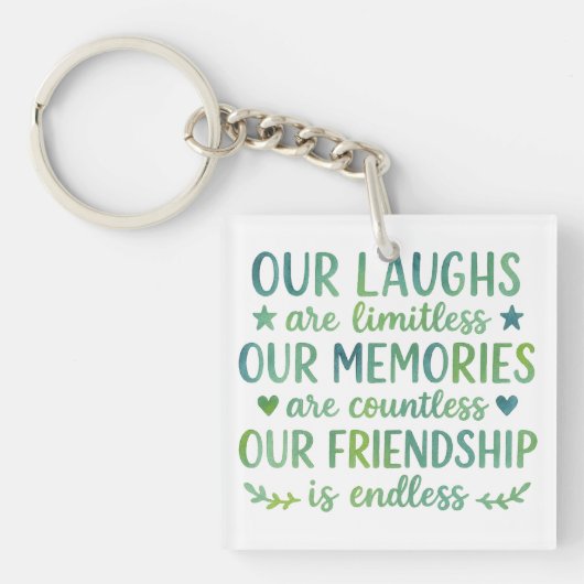 Watercolor Friendship Quote Sleutelhanger (voorkant)