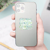 Watercolor Friendship Quote Sticker (Telefoon)