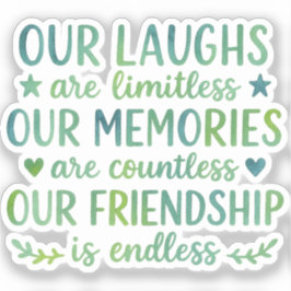Watercolor Friendship Quote Sticker