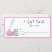 Watercolor Frosting Cupcake Bakkerij Cadeaubon (Voorkant)